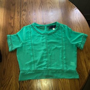 Green crop top